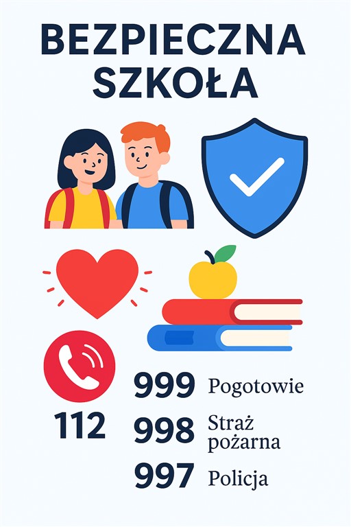 Bezpieczna szkoła – numery alarmowe